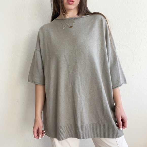 Lafayette 148 New York 100% Cashmere Pullover Sweater Boxy Oversized - Picture 1 of 7